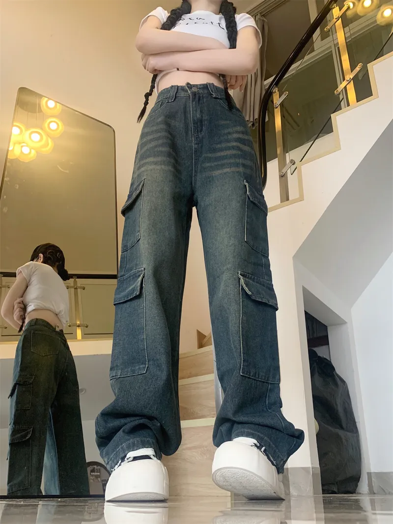 Wide-Leg High-Rise Washed Jeans — Product details 10