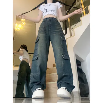 Wide-Leg High-Rise Washed Jeans — view 3