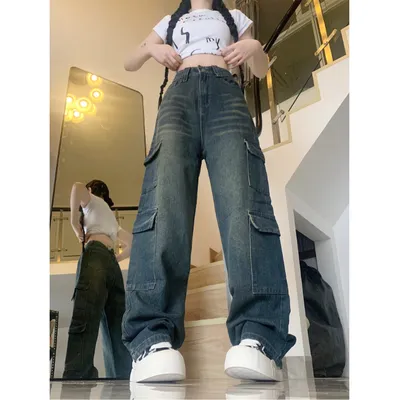 Wide-Leg High-Rise Washed Jeans — view 5
