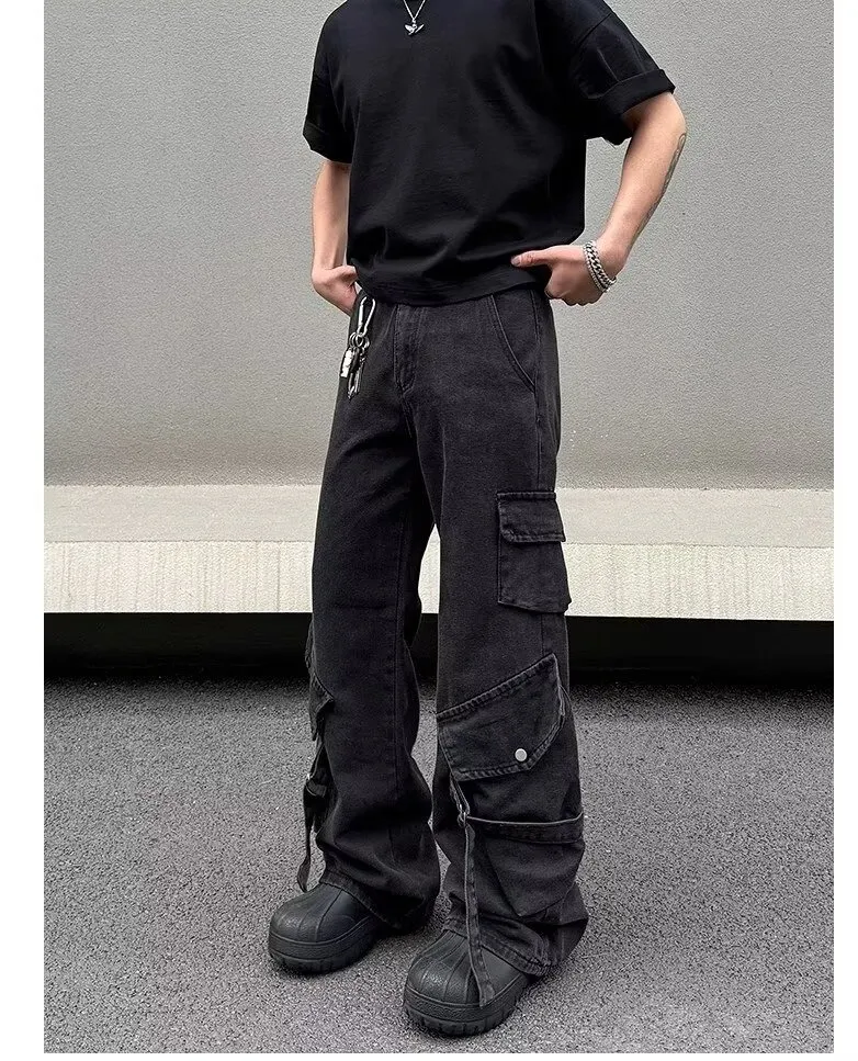 Unisex Wide-Leg Multi-Pocket Jeans — Product details 6