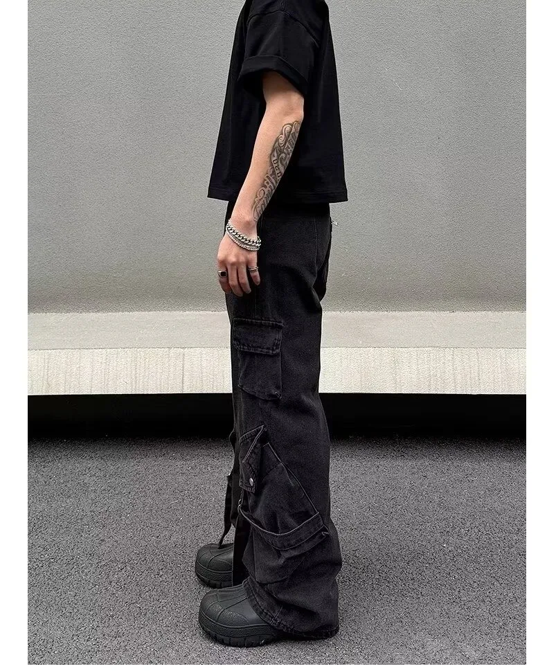 Unisex Wide-Leg Multi-Pocket Jeans — Product details 7