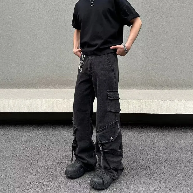 Unisex Wide-Leg Multi-Pocket Jeans — Product details 9
