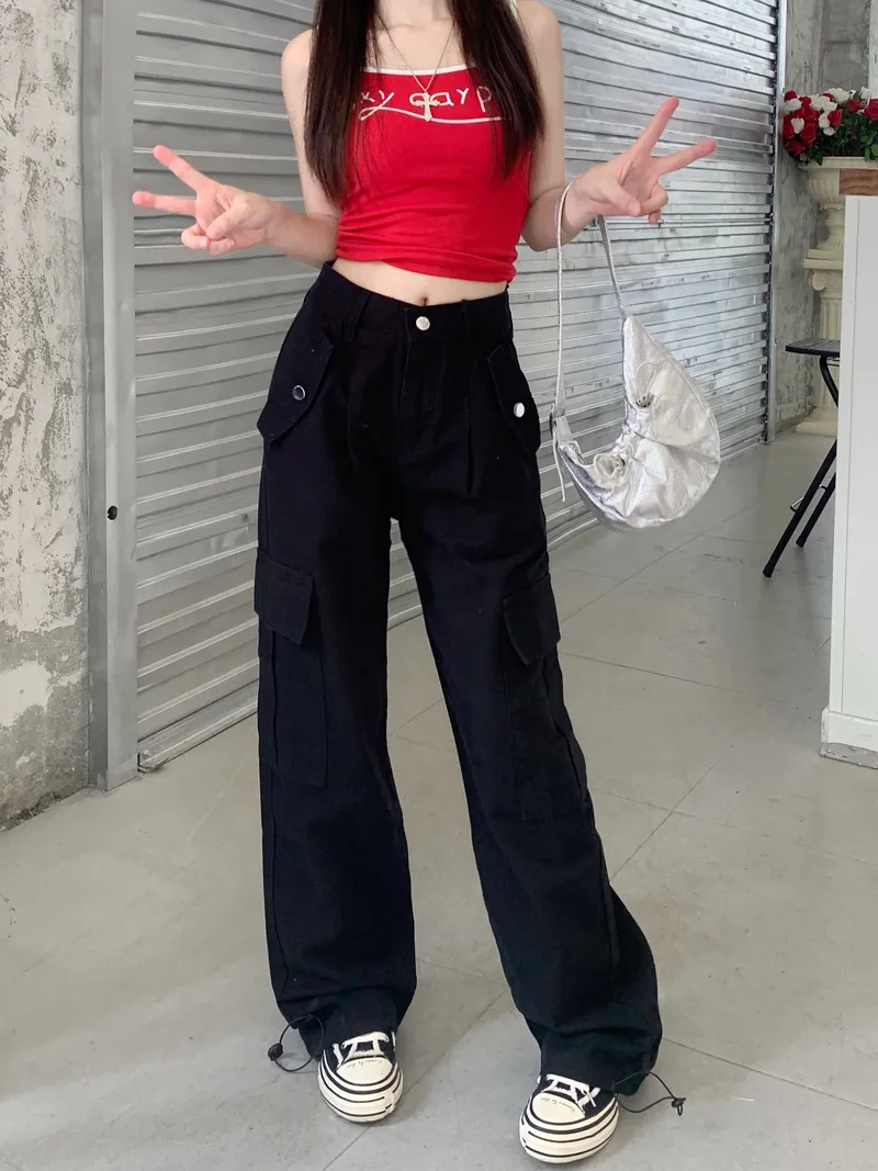Wide-Leg Multi-Pocket Cargo Pants — Product details 3