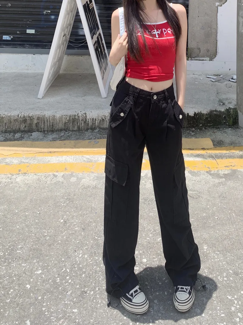 Wide-Leg Multi-Pocket Cargo Pants — Product details 4
