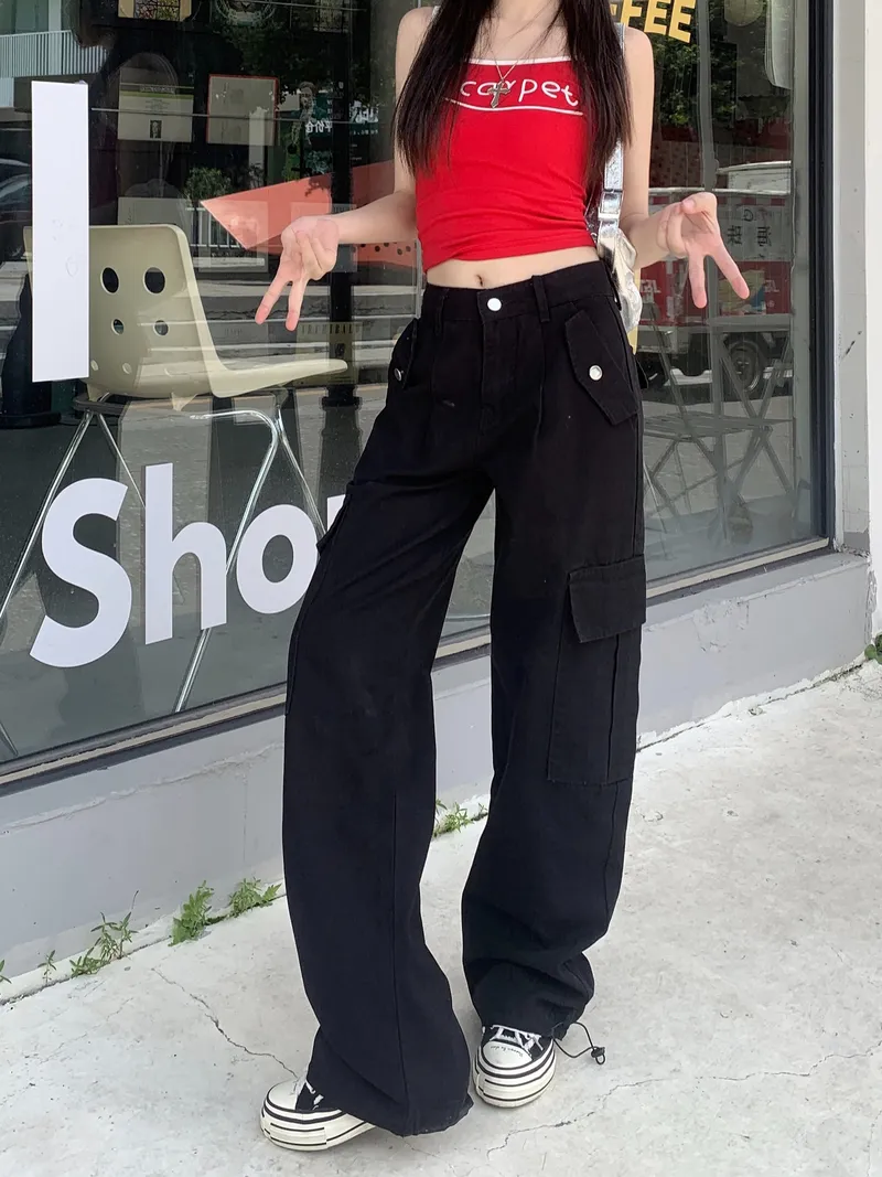 Wide-Leg Multi-Pocket Cargo Pants — Product details 5