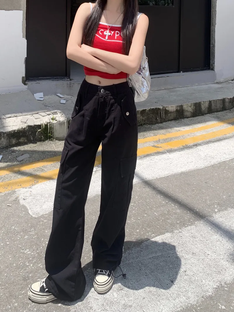 Wide-Leg Multi-Pocket Cargo Pants — Product details 6