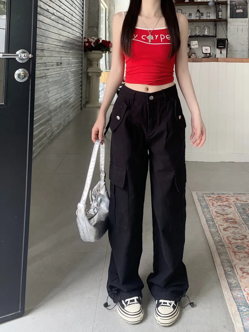 Wide-Leg Multi-Pocket Cargo Pants — Product details 8