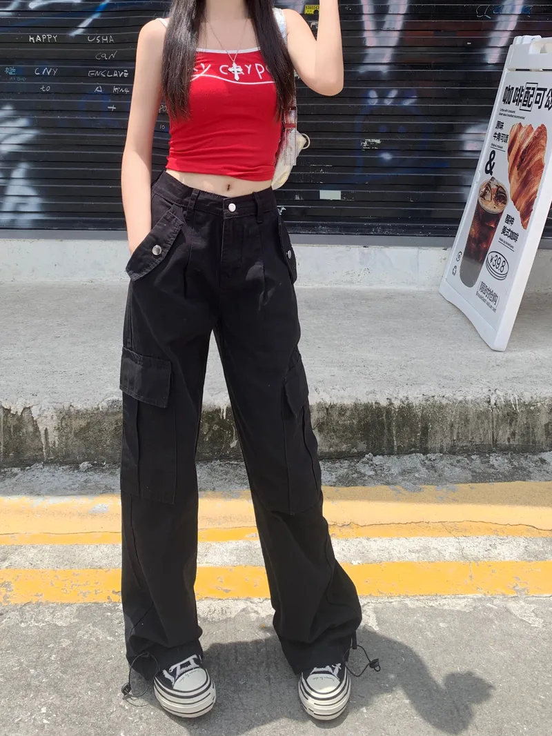 Wide-Leg Multi-Pocket Cargo Pants — Product details 10