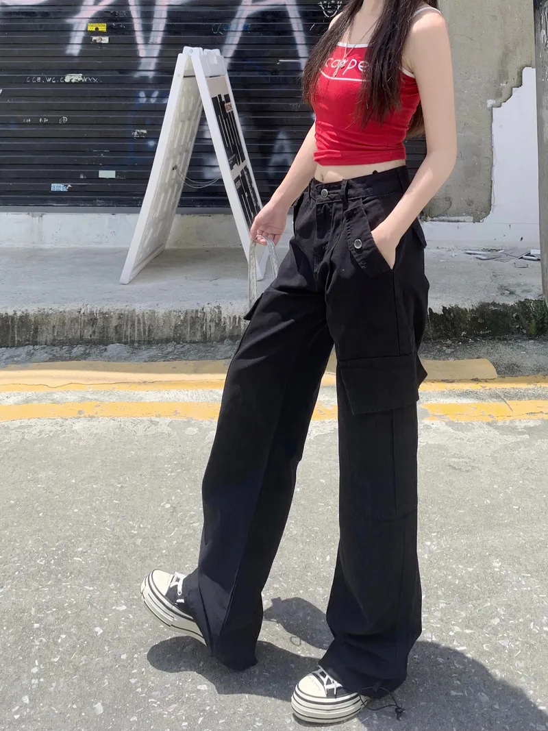 Wide-Leg Multi-Pocket Cargo Pants — Product details 11