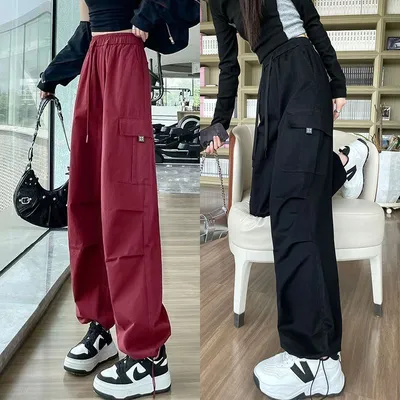 Wide-Leg High-Rise Multi-Pocket Jeans — LX-JN-028