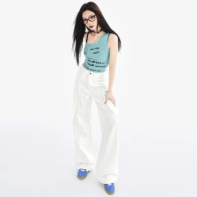 Wide-Leg Multi-Pocket Cargo Pants — view 5