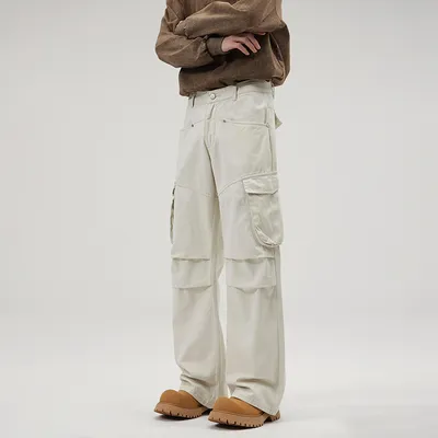 Pantalón Cargo con plisado, multibolsillo unisex — view 4