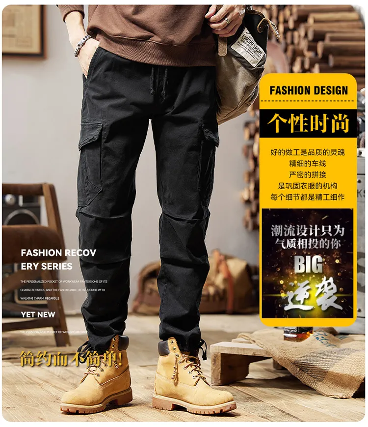 Pantalón Cargo corte jogger, multibolsillo para mujer — Detalles del producto 2