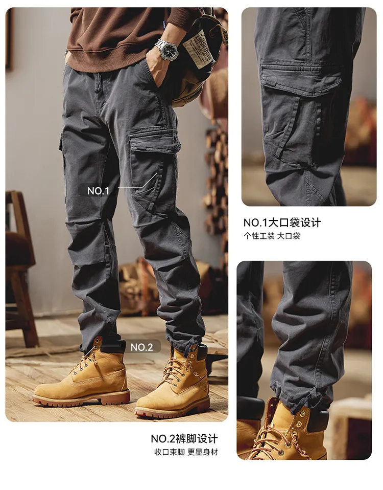 Pantalón Cargo corte jogger, multibolsillo para mujer — Detalles del producto 7