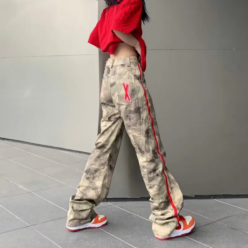 Calça Cargo estilo harém de camuflagem com múltiplos bolsos Masculina — Detalhes do produto 5