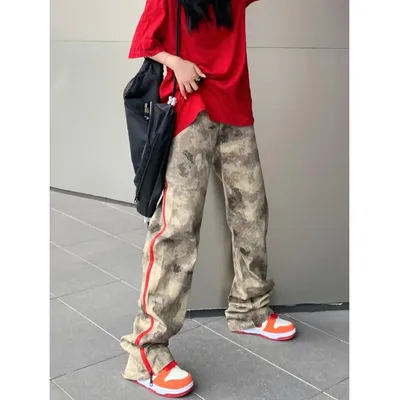 Calça Cargo estilo harém de camuflagem com múltiplos bolsos Masculina — view 3