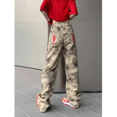 Calça Cargo estilo harém de camuflagem com múltiplos bolsos Masculina — view 4