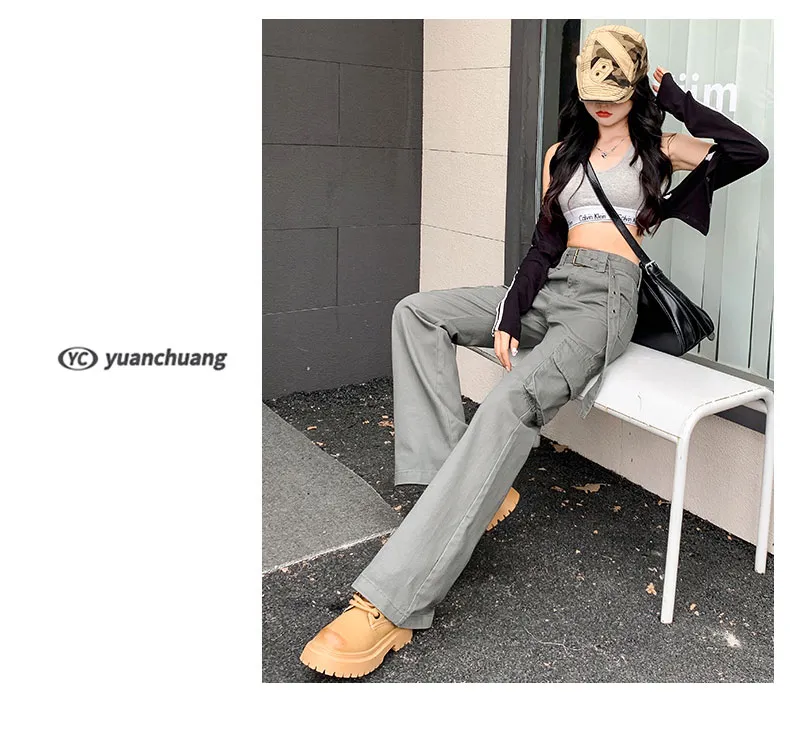 Flared Multi-Pocket Cargo Pants — Product details 5