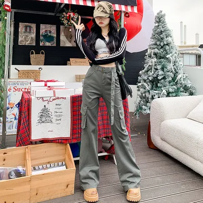 Flared Multi-Pocket Cargo Pants — LX-CG-030