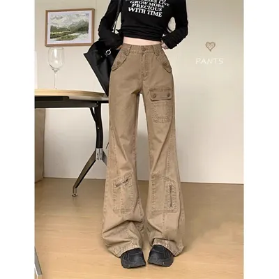 Wide-Leg Multi-Pocket Cargo Pants — LX-CG-031