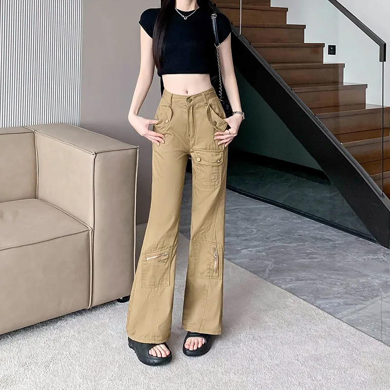 Straight High-Rise Multi-Pocket Cargo Pants — Product details 3