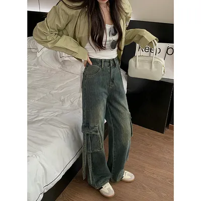 Unisex Vintage Wash Multi-Pocket Cargo Pants — view 3