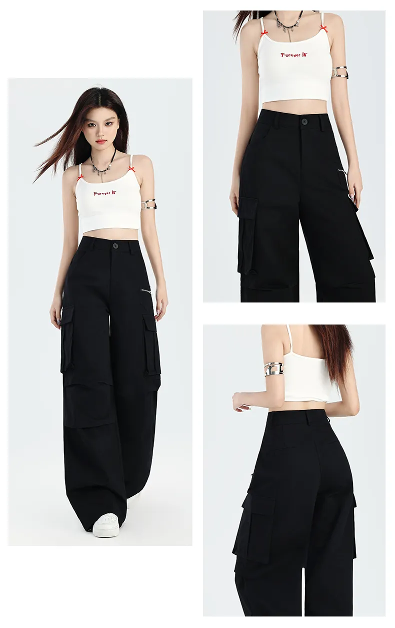 Wide-Leg Multi-Pocket Cargo Pants — Product details 6