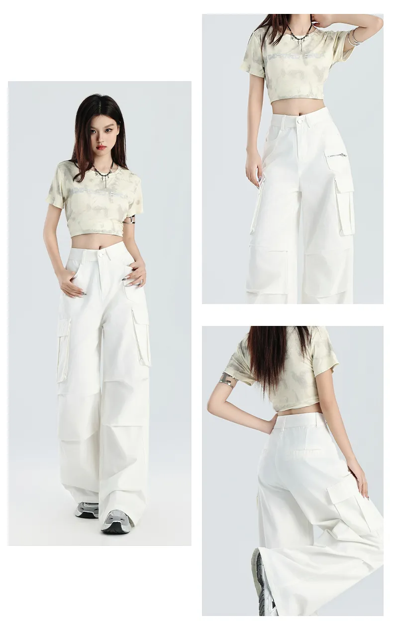 Wide-Leg Multi-Pocket Cargo Pants — Product details 16