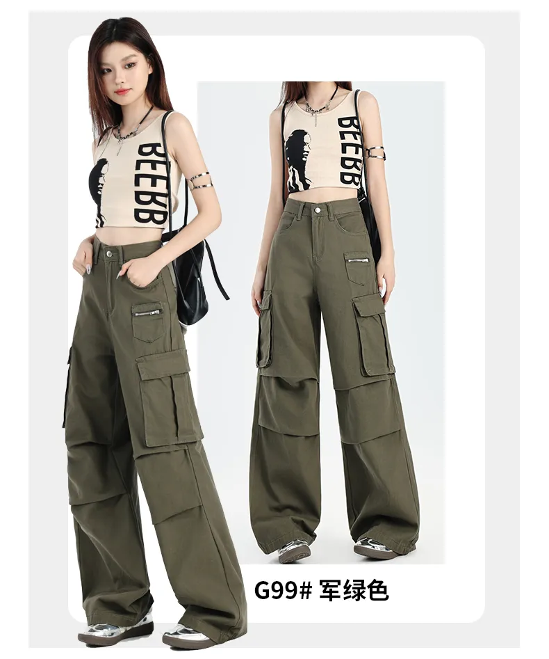 Wide-Leg Multi-Pocket Cargo Pants — Product details 21