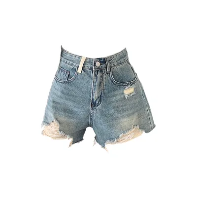 Jeans de pierna ancha, de tiro alto, con rasguños para mujer — view 6