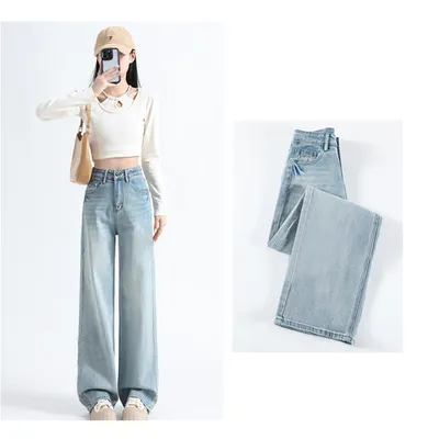 Jeans de pierna ancha, de tiro alto, de corte ligero para mujer — view 6