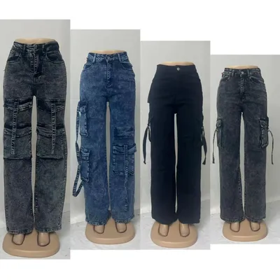 Wide-Leg High-Rise Jeans — LX-JN-043