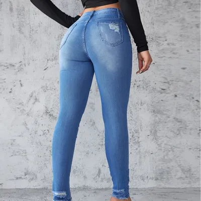 Skinny Ripped Stretch Jeans — view 5