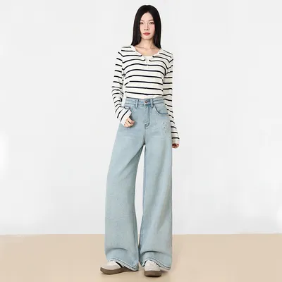 Flared High-Rise Jeans — LX-JN-049