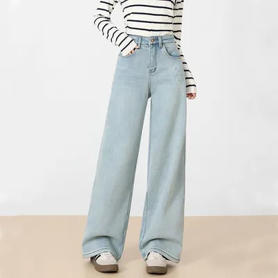 Jeans de corte acampanado, de tiro alto para mujer — view 4