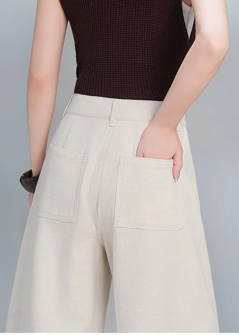 Calça Jeans de cintura alta respirável Feminina — Detalhes do produto 15