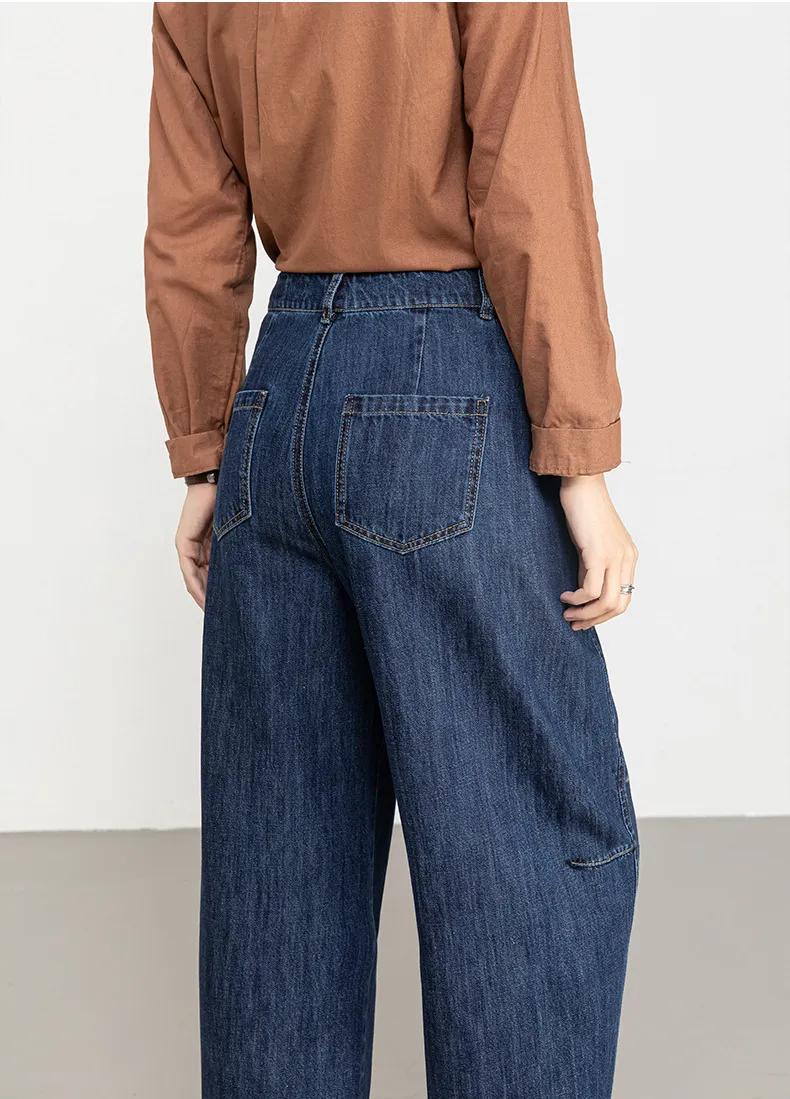 Calça Jeans de cintura alta respirável Feminina — Detalhes do produto 24