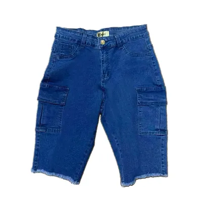 Frayed Hem Denim Shorts — LX-DS-002