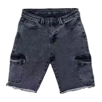 Whisker Wash Denim Shorts — LX-DS-003