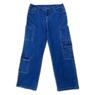 High-Rise Multi-Pocket Jeans — LX-JN-055