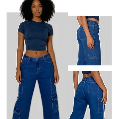 High-Rise Multi-Pocket Jeans — view 3