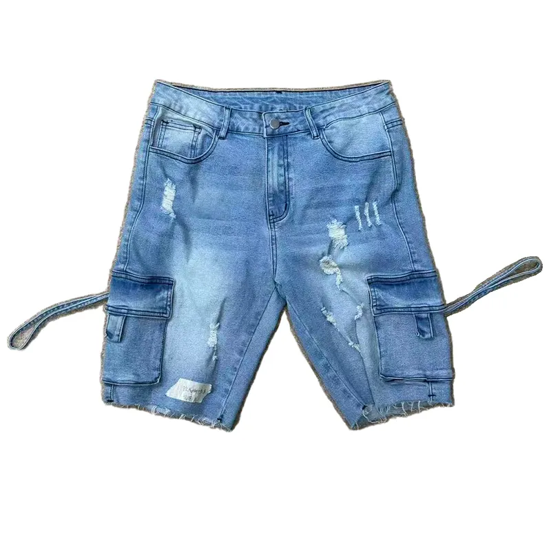 Calça Jeans com rasgos com elastano Masculina — view 1