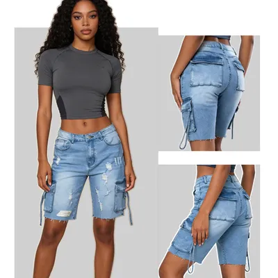 Calça Jeans com rasgos com elastano Masculina — view 3