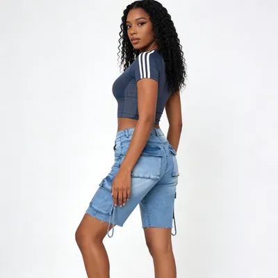 Calça Jeans com rasgos com elastano Masculina — view 4