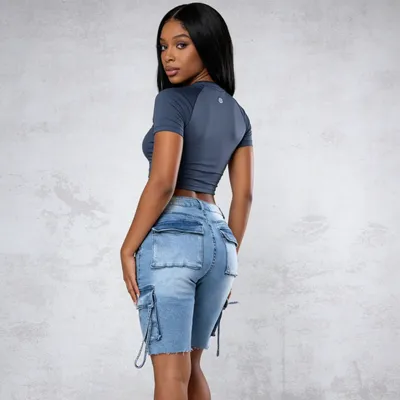 Calça Jeans com rasgos com elastano Masculina — view 5