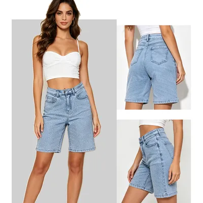 Shorts de Mezclilla con lavado vintage unisex — view 3